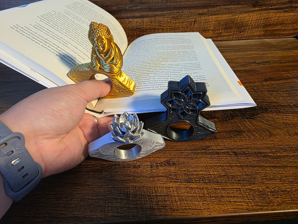 One-Handed Page Holder - Ergonomic 3D Printed Thumb Book Holder