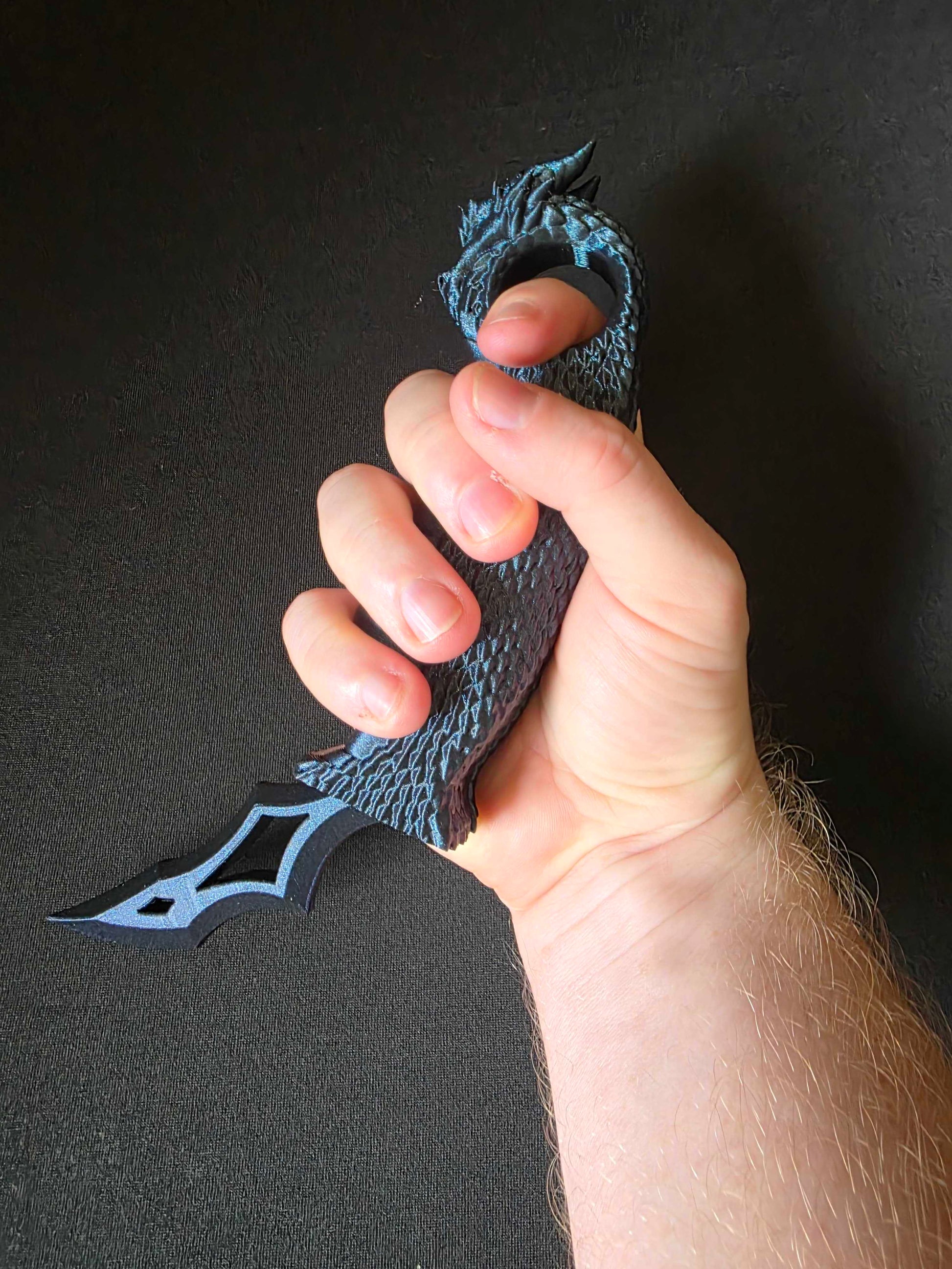 3D Printed Dragon Dagger – Folding Fantasy Karambit Fidget