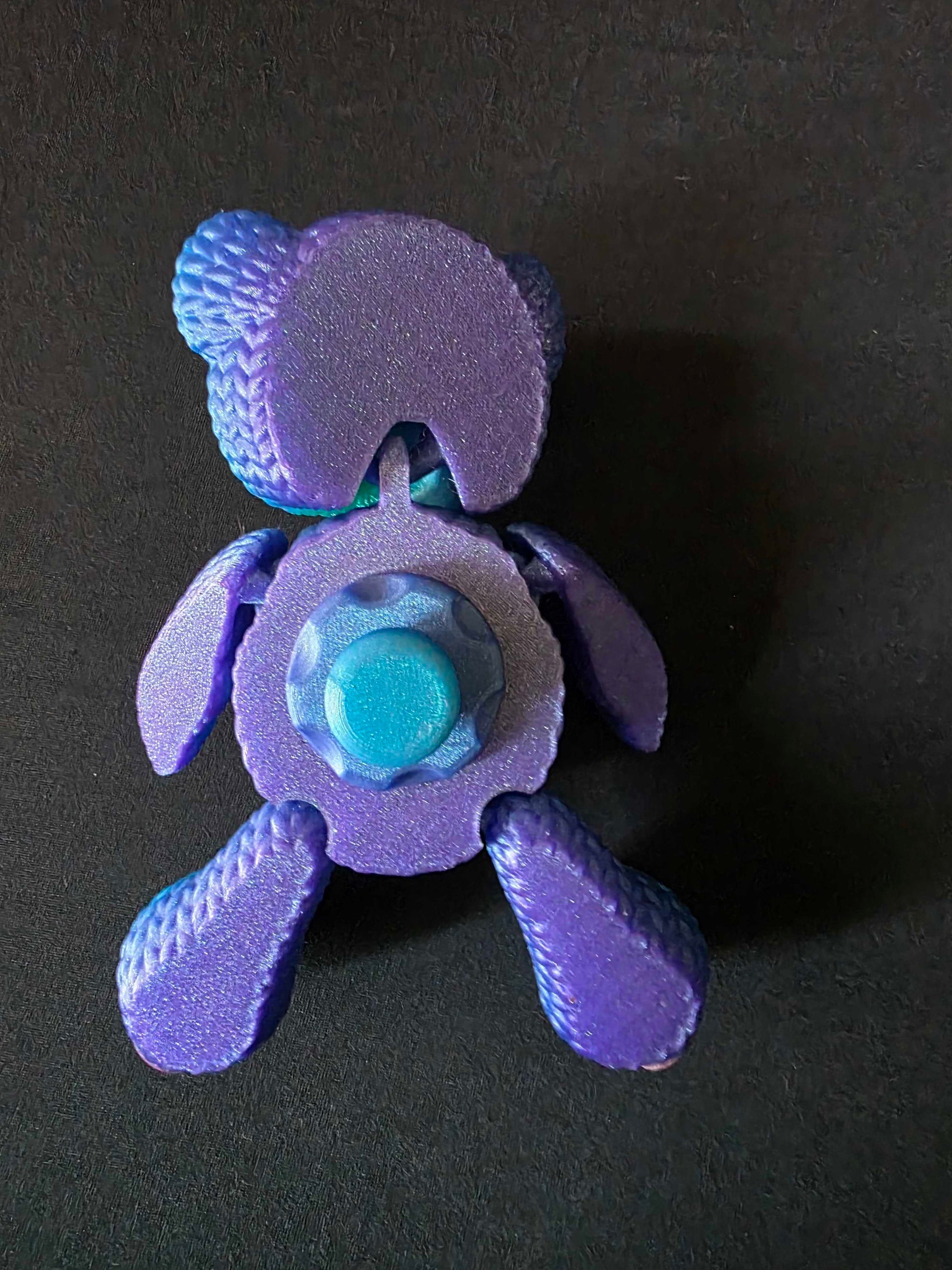 3D Printed Crochet Teddy Bear – Articulated Bear with Removable Heart