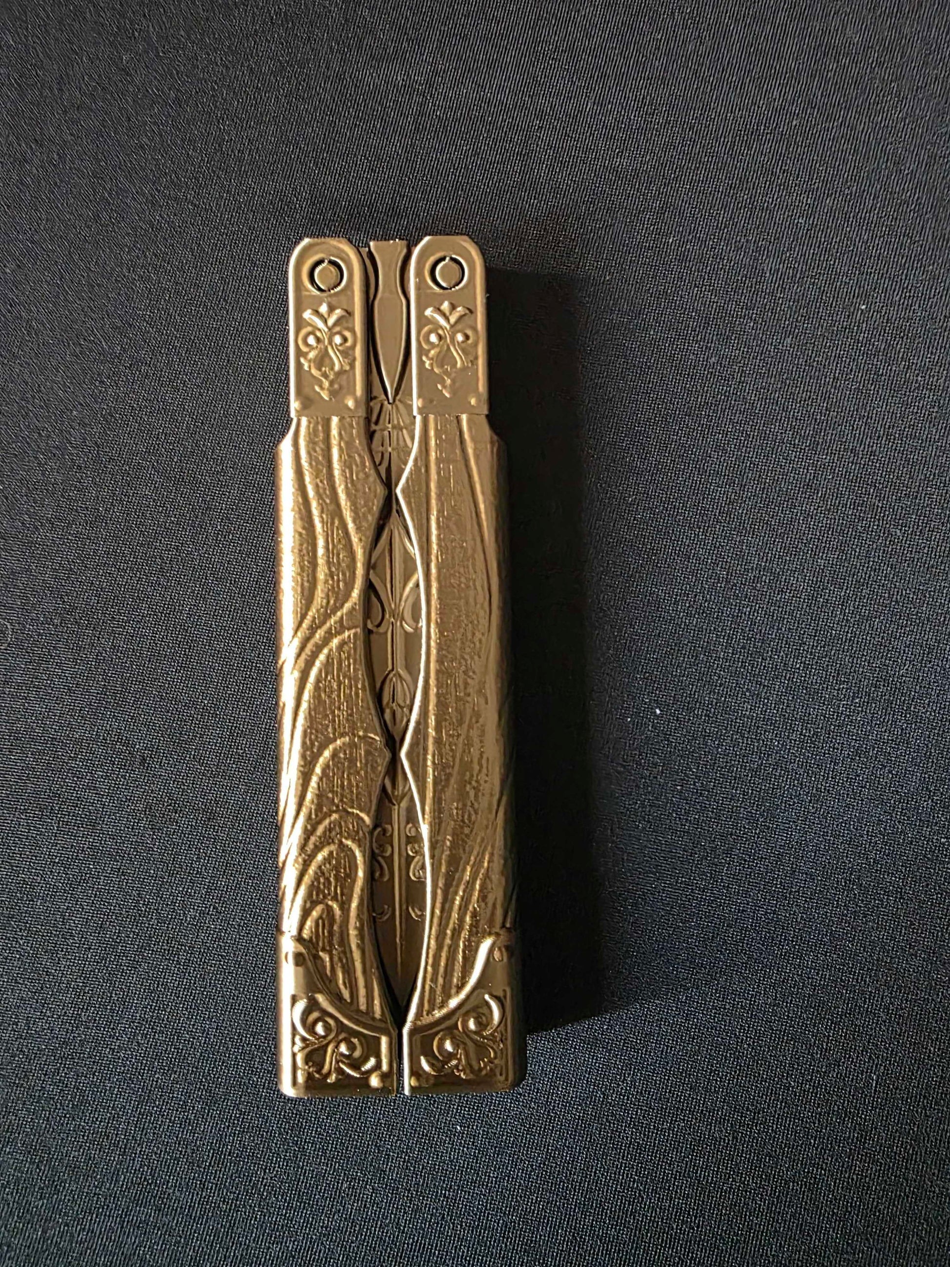 3D Printed Balisong Fidget – Folding Butterfly Knife Trainer