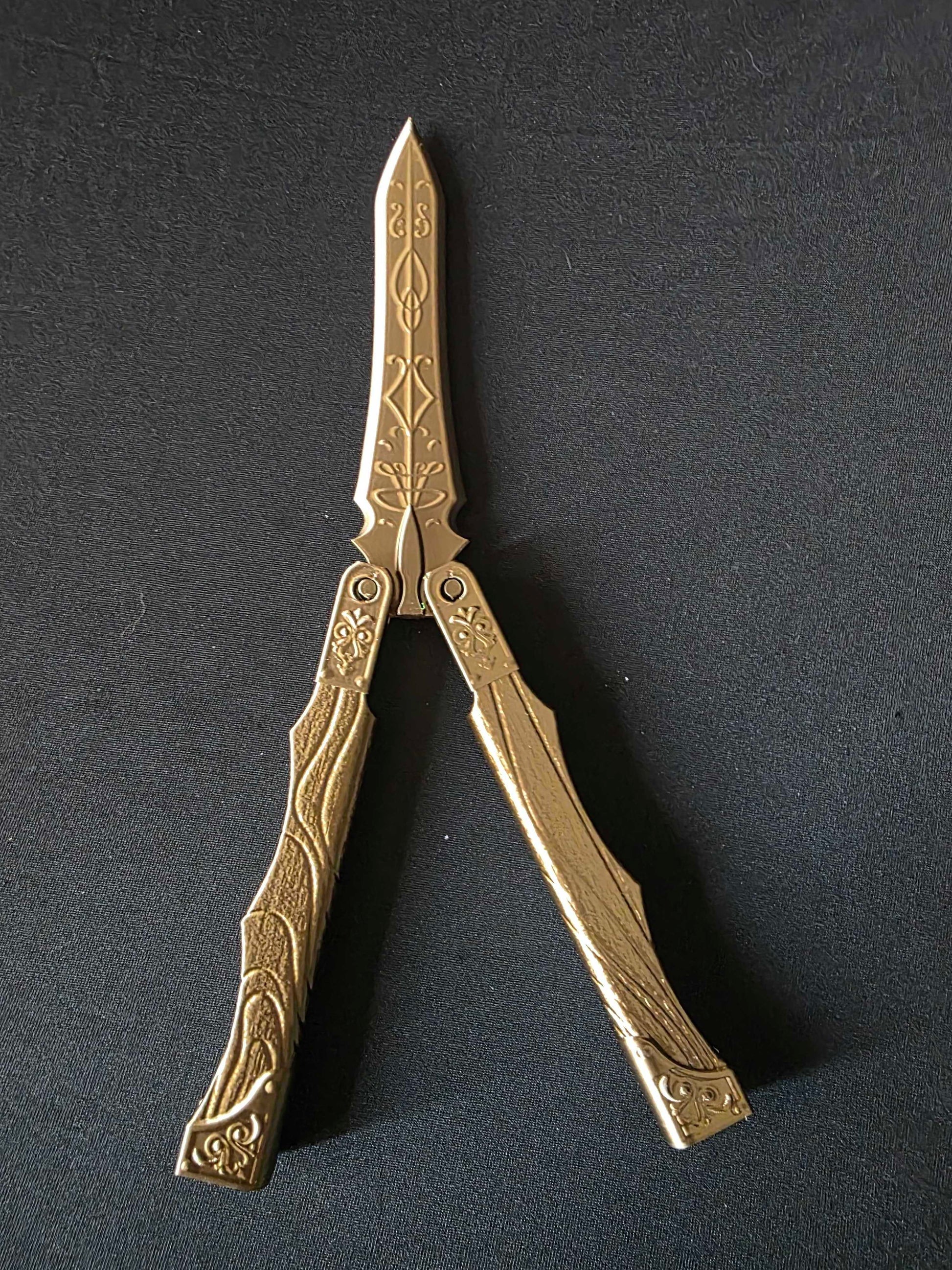 3D Printed Balisong Fidget – Folding Butterfly Knife Trainer