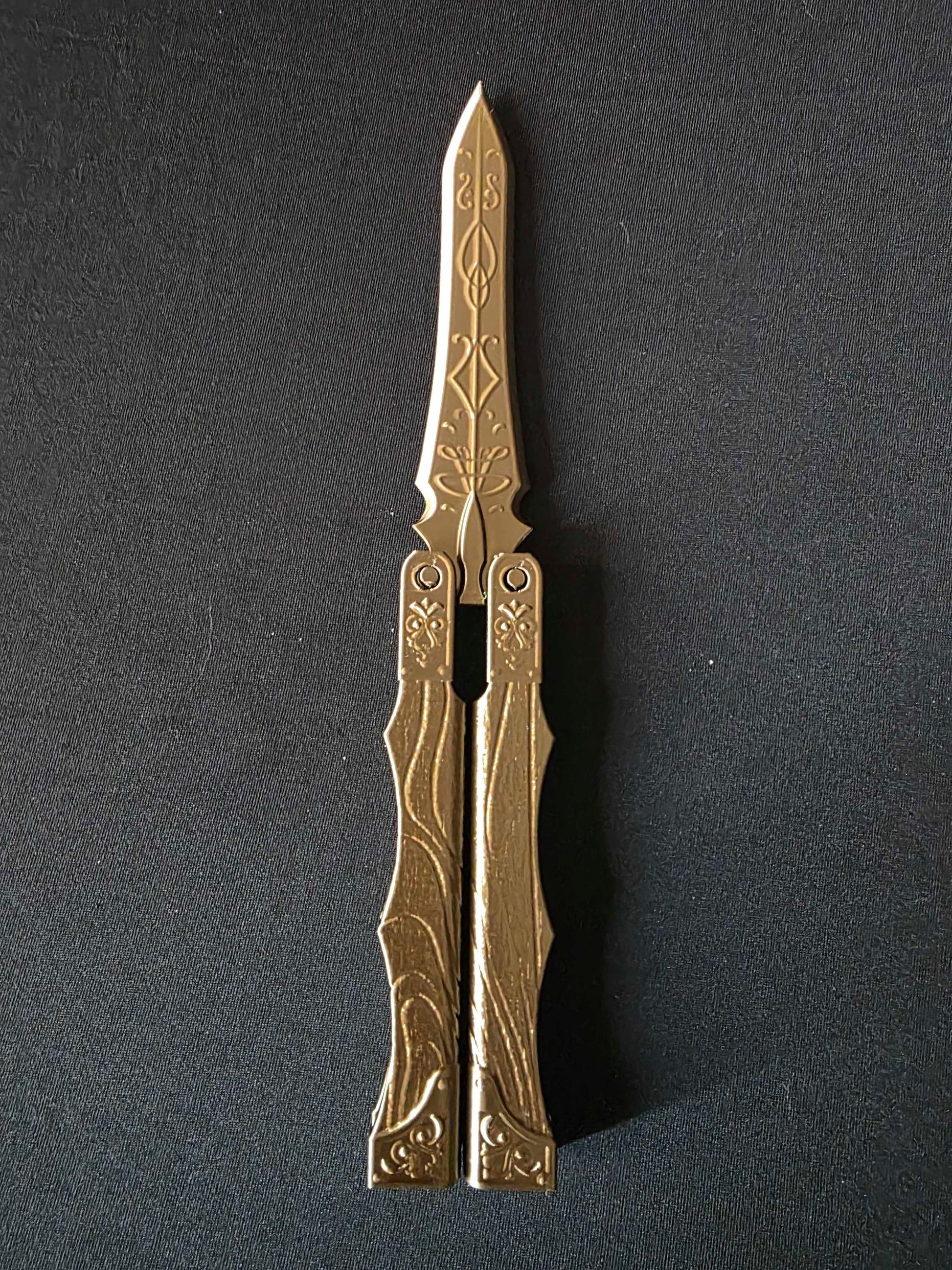 3D Printed Balisong Fidget – Folding Butterfly Knife Trainer