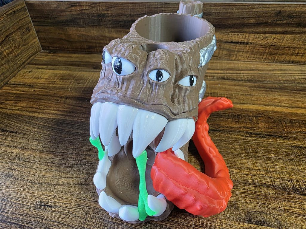 Mimic Can Dice Tower - 3D Printed D&D Monster Dice Roller & Drink Holder