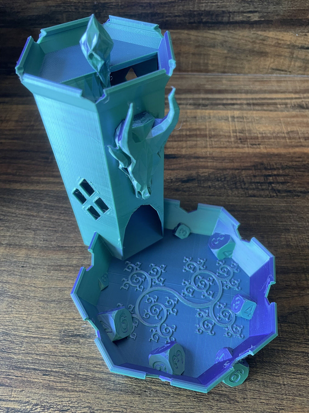 Dragon Head Dice Tower - 3D Printed RPG & D&D Dice Roller