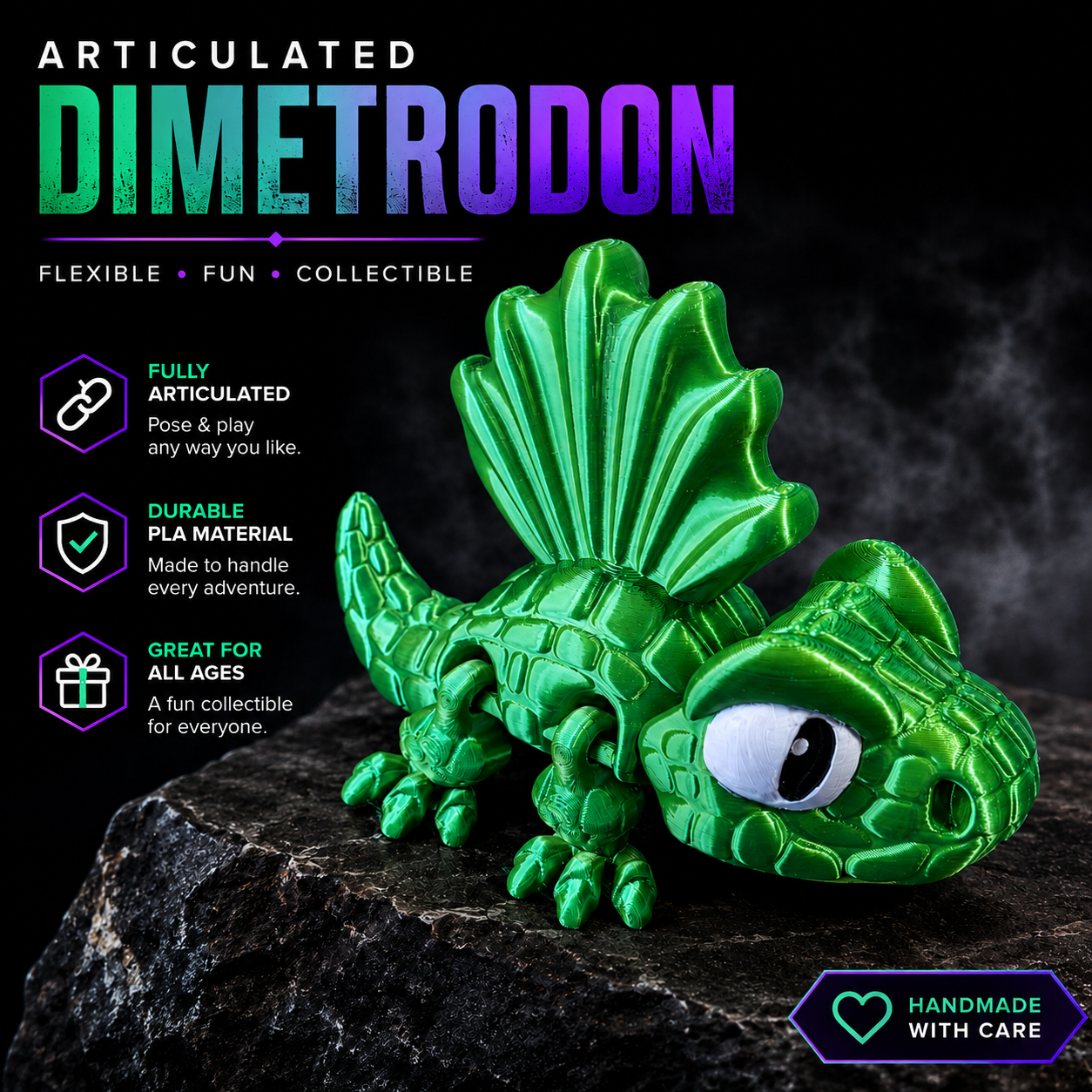 3D Printed Articulated Clicker Friends – Animal Fidget Toys & Desk Buddies