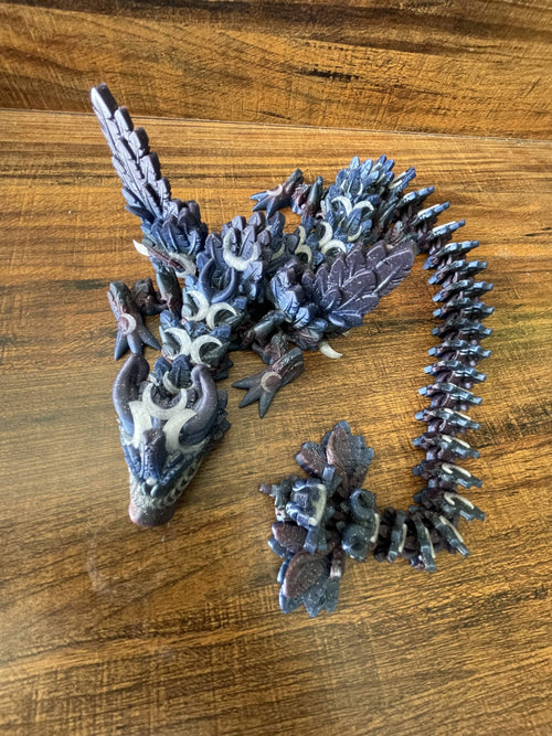 24-Inch 3D Printed Lunar Dragon – Articulated Celestial Dragon