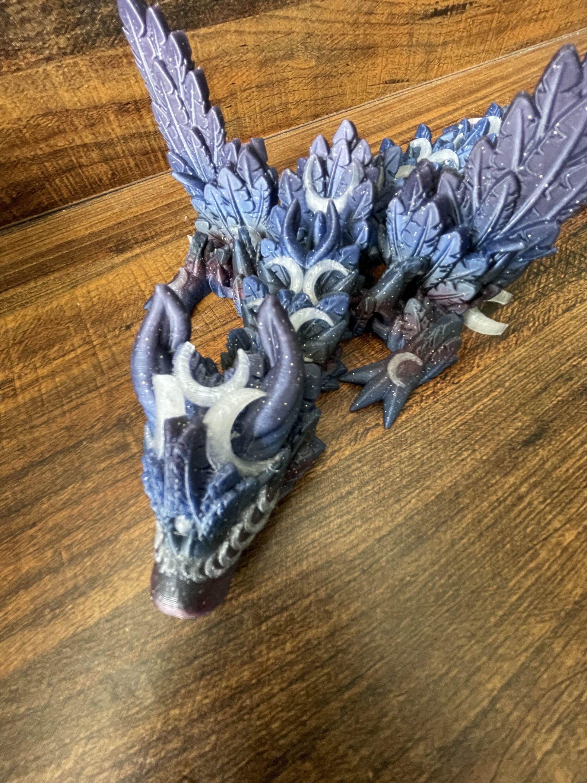Articulated Lunar Dragon - 24-Inch 3D Printed Celestial Fantasy Figurine