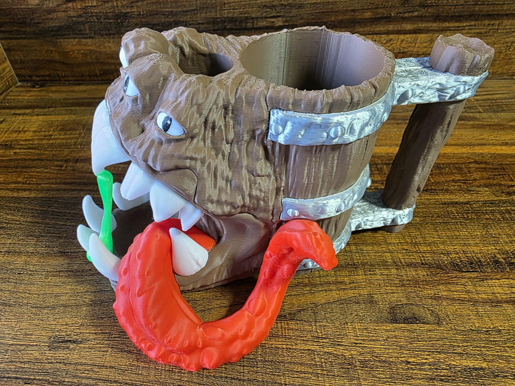 Mimic Can Dice Tower - 3D Printed D&D Monster Dice Roller & Drink Holder