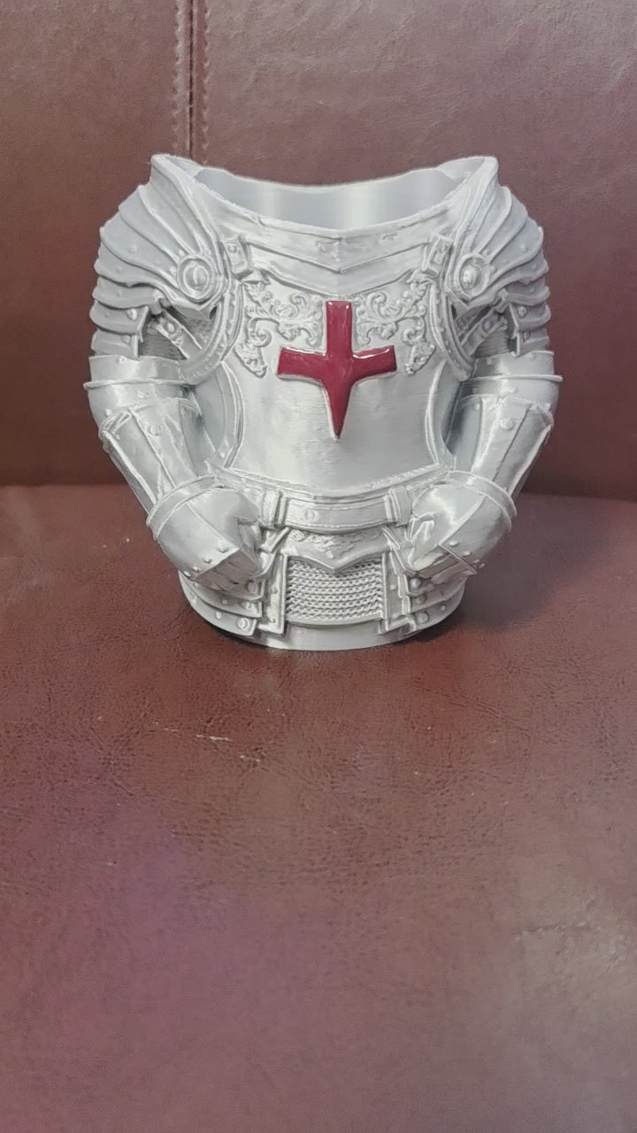 3D Printed Knight Armor Can Holder – Medieval Drink Holder