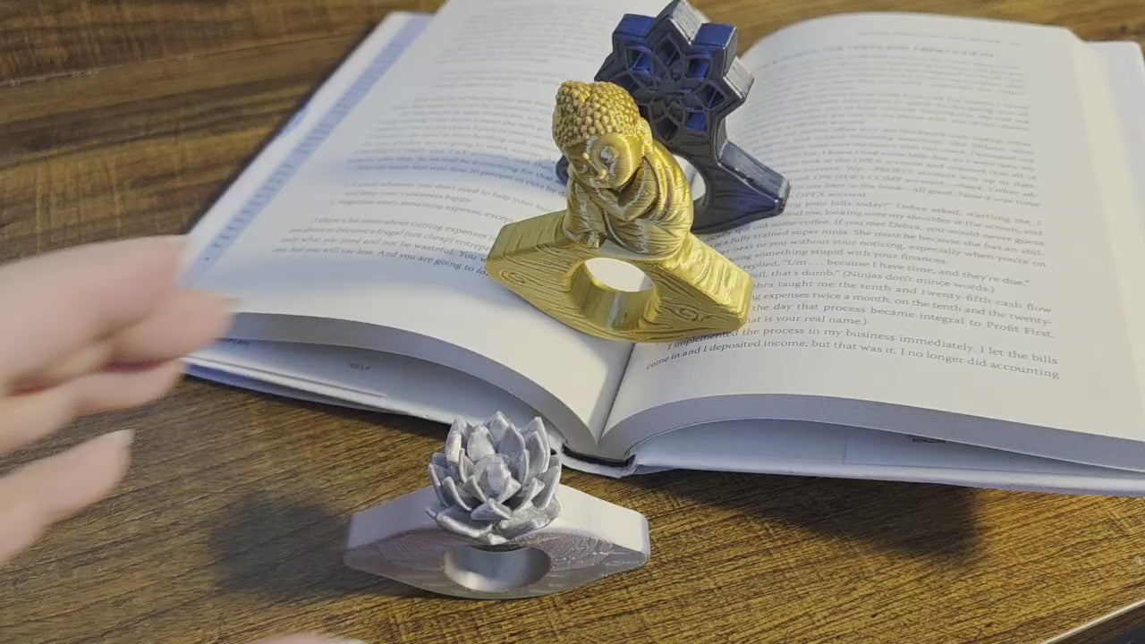One-Handed Page Holder - Ergonomic 3D Printed Thumb Book Holder